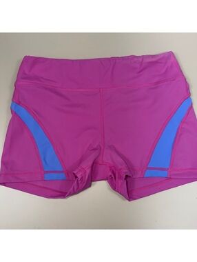 Balera Dancewear LC Pink Blue Colorblock Dance Shorts Nylon Spandex